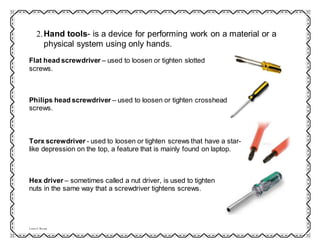 What Are The 4 Types Of Tools In Computer System Servicing?