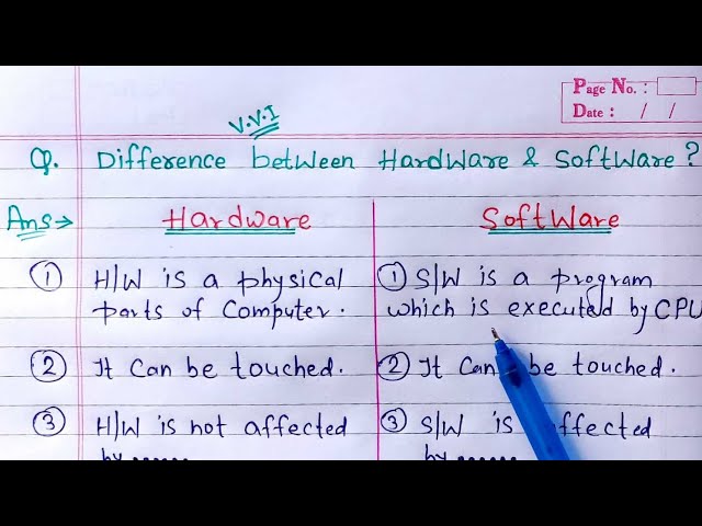 What Is Difference Between Hardware And Software?